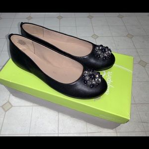 Easy Spirit Black Leather Flats Size 6.5 Medium